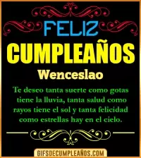 GIF Frases de Cumpleaños Wenceslao
